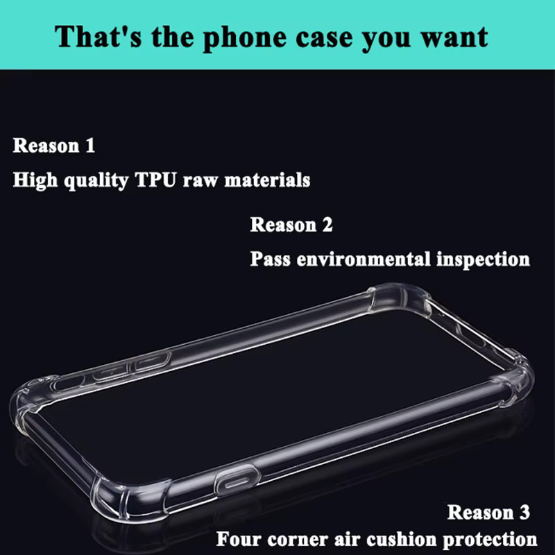 Stoßfeste transparente Handyhülle für Xiaomi Redmi Note 13 Pro Plus und Redmi Note 13 5G in durchsichtiger Optik - Bild 3
