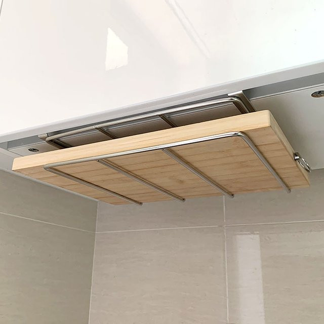 Willstar Küchenregal aus Edelstahl in Silber zur Aufbewahrung von Schneidebrettern und Topfdeckeln zum Aufhängen unter dem Schrank - Bild 1