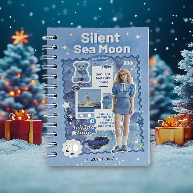 CBTstationery Aufkleberbuch Soft Glow Serie im koreanischen Stil mit 30 Blatt Memos, Mehrfarbig - Bild 1