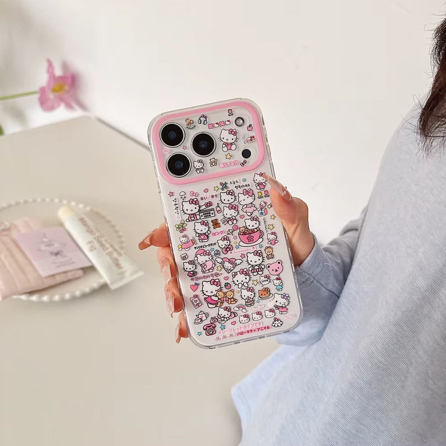 Sanrio Hello Kitty Handyhülle mit 360 Grad drehbarer Ringhalterung für iPhone 17 16 15 14 13 Pro Max - Bild 3