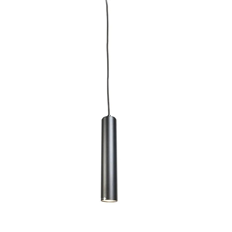 QAZQA Design-Pendelleuchte Tuba Small Schwarz aus Aluminium mit GU10 Fassung und Dimmfunktion - Bild 2