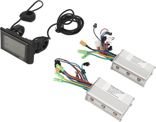 Igeteck Elektrofahrrad Controller Kit Dual Drive Motor mit SW900 LCD Display Anzeige in Schwarz - Bild 1