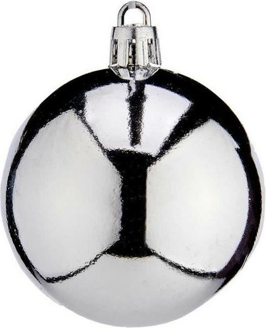 Silberne Weihnachtskugeln von Sublime Market Connect aus Kunststoff, Durchmesser: 6 cm - Bild 1