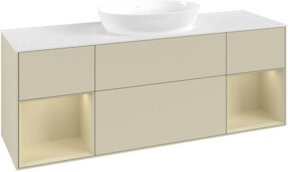 V&B Waschtischunterschrank Finion in Grau lackiert, Breite: 160 cm, Tiefe: 50,1 cm, Höhe: 50,1 cm - Bild 1