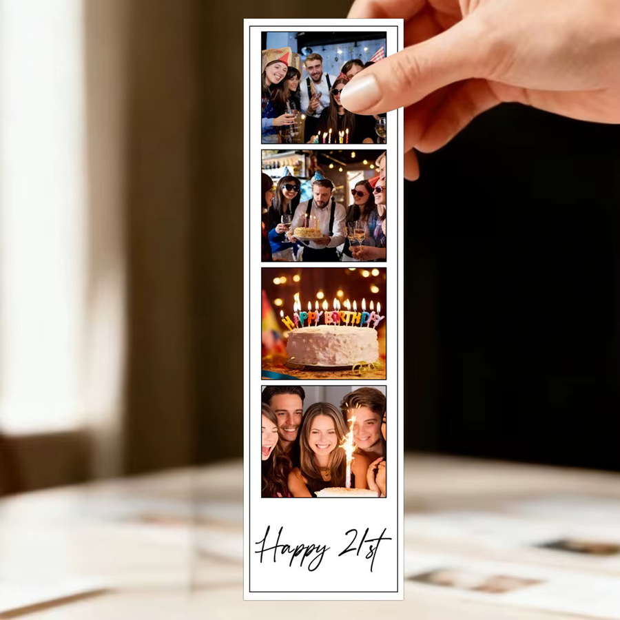 WEIGAO Personalisierte Fotodrucke für Fotoboxen mit individuellem Text und 4 Fotos pro Streifen als Partydekoration für Geburtstag oder Party - Bild 3