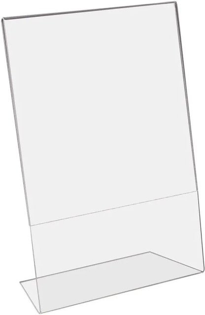 HMF 46954 Acryl Tischaufsteller Schräg für DIN A4 in Hoch- und Querformat, transparent, B/H: 21,0 x 29,7 cm (Anpassung an DIN A4 Standard) oder B/H: 30,5 x 21,0 cm - Bild 1