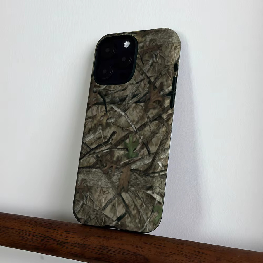 CaseLumi Matte Bumper MagSafe Hülle für iPhone 17 16 15 14 13 Pro Max mit Blätter-Camouflage-Design in Multicolour - Bild 3