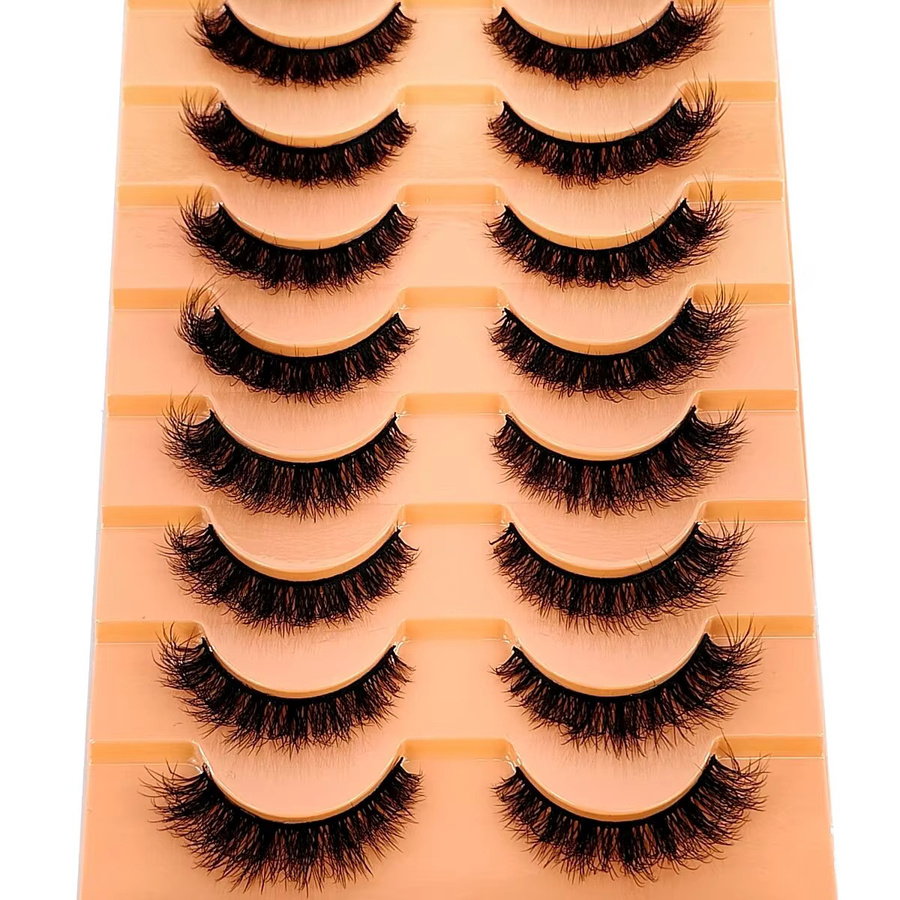 Künstliche Nerz-Wimpern, 7/10 Paar, Nude, Natürlich, Unisex - Bild 4