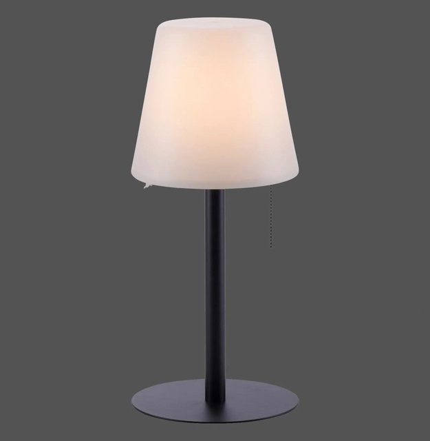 Just Light Keno LED-Outdoor-Tisch- und Spießleuchte in Schwarz, dimmbar und wiederaufladbar, Höhe: 30 - 76 cm - Bild 1