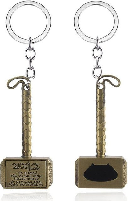 Multifunktionaler Bierflaschenöffner in Thors Hammerform aus Zinklegierung von Yiran Furniture, Farbe: Silber/Grau - Bild 1
