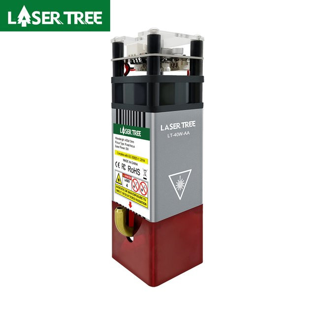 LASERBAUM Laser Modul 4W 5W mit 450nm TTL Blaulicht für Lasergravur und Schneiden von Holz sowie DIY-Projekten - Bild 1