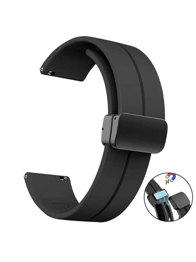 Xiaomi Uhrenarmband Silikon, magnetische Schnalle, Schwarz, 22 mm - Bild 7