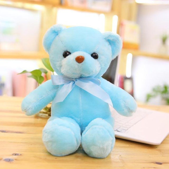 Niedlicher Teddybär Umarmungsbär, Bärenpuppe, Plüschtier, Blau, 30cm - Bild 1