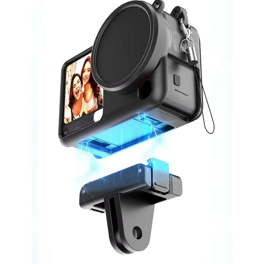 DJI Osmo Action 6 Silikon Schutzhülle mit Anti-Verlust Lanyard und Objektivschutz - Bild 2