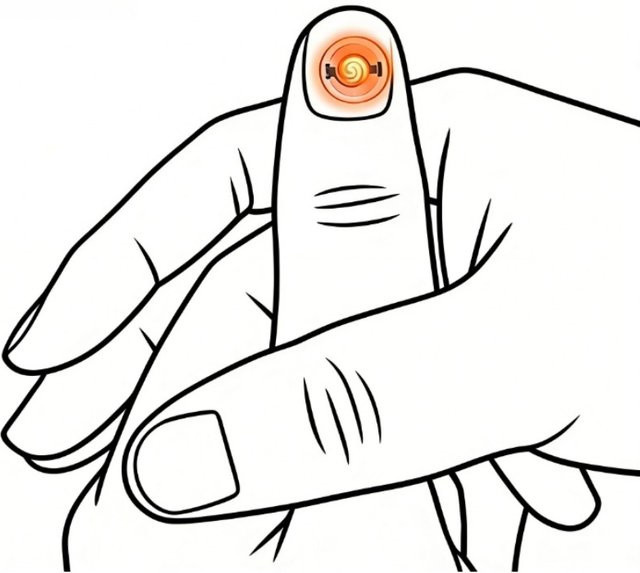 Murphy's Magic Handfunkel-Zaubertrick, Visuelles Effektgerät, elektrischer Finger-Gimmick, Illusionsrequisite - Bild 1
