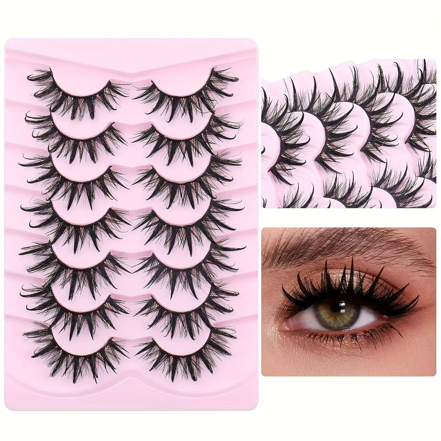 7 Paar Falsche Wimpern, 3D-flauschig, natürlich, lang, dick, kräuselnd - Bild 3