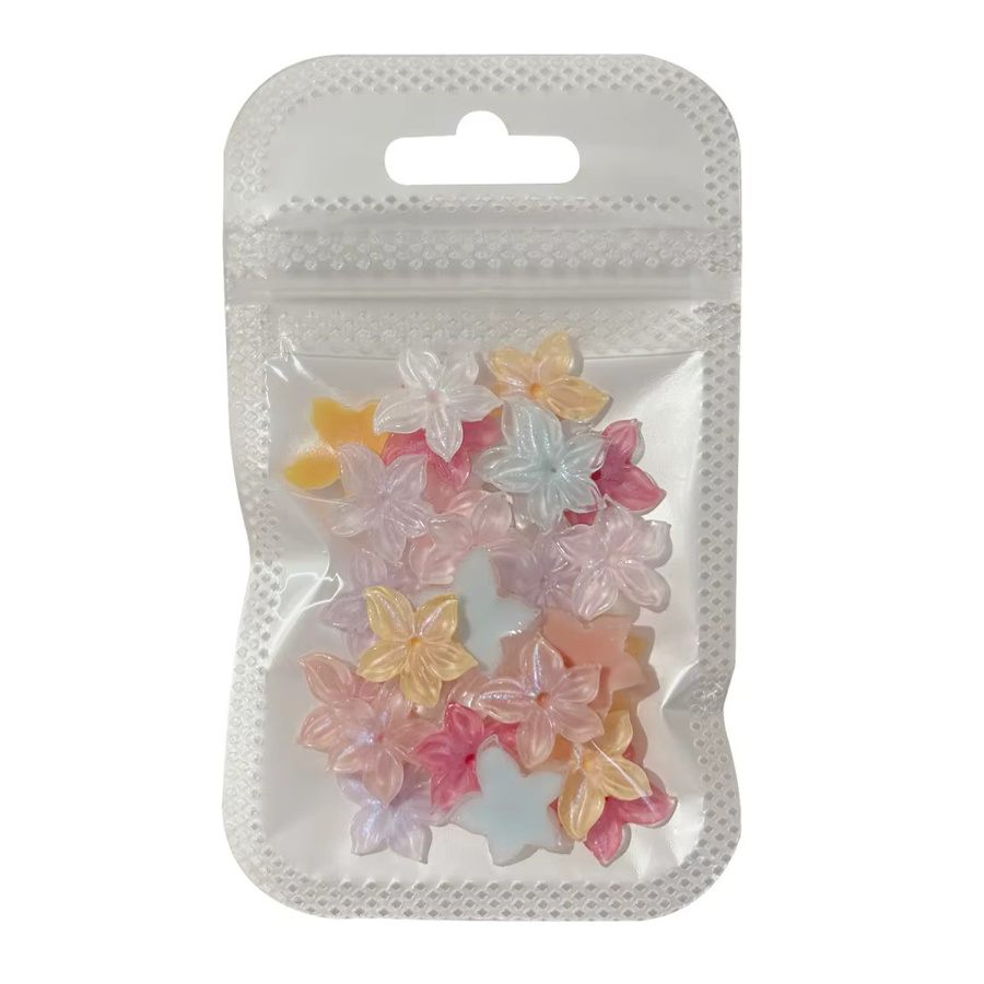 YYM Nagelcharms, 30 Stück, 3D Harz-Blumen, glänzend, transparent - Bild 4