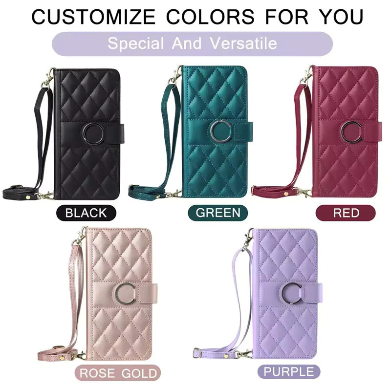 Crossbody Leder-Handyhülle für Xiaomi Redmi Note 15 14 13 12 11 Pro Plus 14C A3 13C 11A 12 5G mit Umhängeband und Flip-Wallet-Funktion in Grün - Bild 6