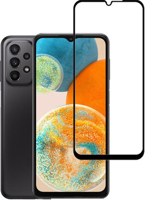 Displayschutzglas aus gehärtetem Glas für Samsung Galaxy A-Serie, Redmi Note 11 10 10C 10A und iPhone 14 13 12 11 Pro Max, Schwarz - Bild 1