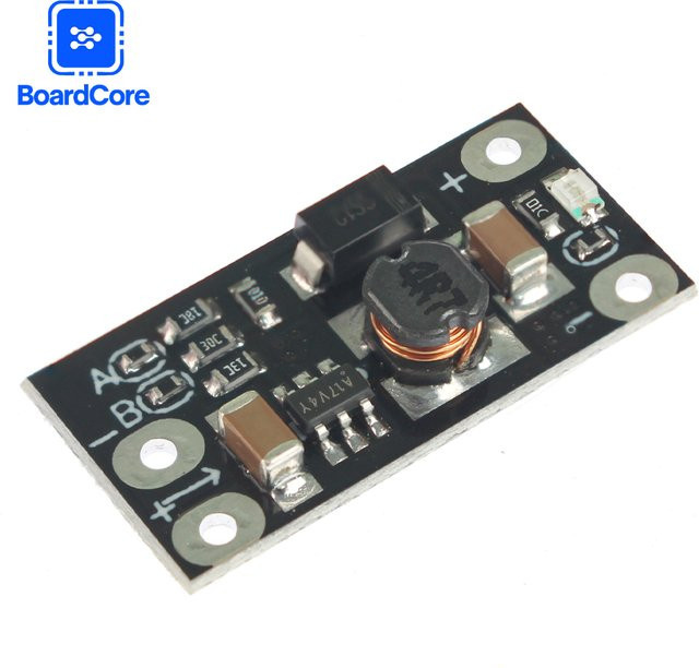 Mini DC-DC Boost Converter Modul Schwarz, einstellbarer Step-Up Wandler für 3,7 V bis 12 V, Lithium-Batterie Spannungsregler - Bild 1