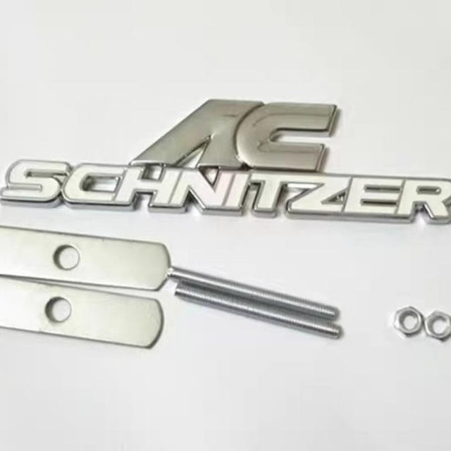 AC SCHNITZER 3D Metallgitter Emblem in Silber für Kofferraum und Grill - Bild 1