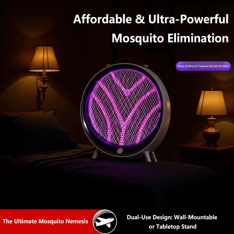 Lenovo 2-in-1 Insektenvernichter Mückenkiller-Lampe mit UV-Licht für Innen und Außen, USB-aufladbarer elektrischer Insektenfänger in Silber oder Weiß - Bild 3