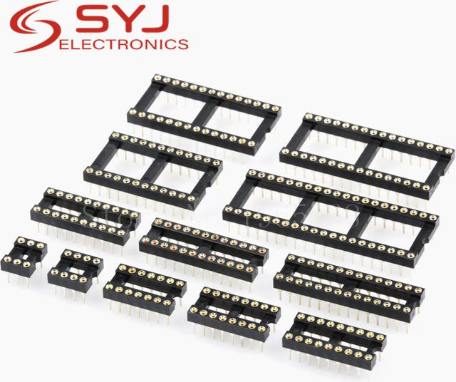 HENGXING 10 Stück Rundloch-IC-Buchsen DIP Stecker in Schwarz - Bild 1