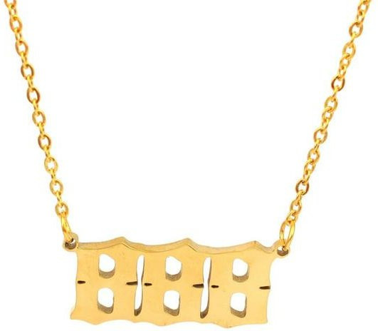 Wucifang Jewelry Halskette Edelstahl, Gold, 45 cm, Unisex - Bild 1