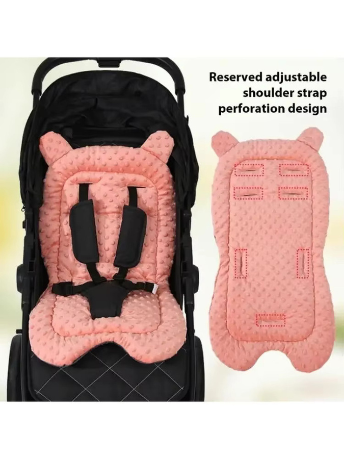 J15U Upgrades Kinderwagen-Kissen in Pink als weiches Körperstützpolster für Autositze und Kinderwagen - Bild 3