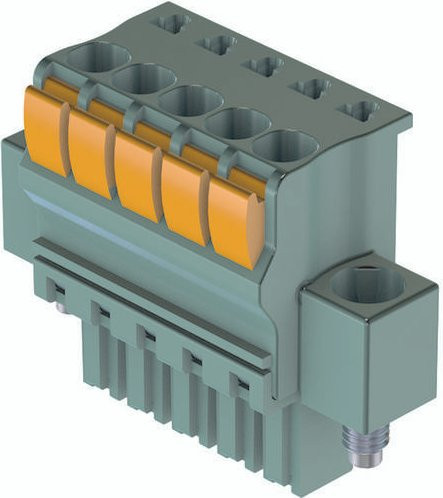 HARTING Leiterplattensteckverbinder mit 1 Reihe aus Messing in Grau - Bild 1