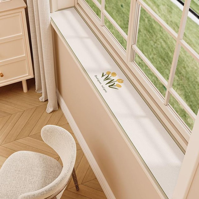 Yiran Furniture Fensterbankauflage wasserdicht und waschbar, Farbe: Weiß/Mehrfarbig, B: 150 cm, T: 10 cm - Bild 1