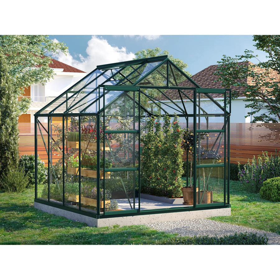 Vitavia Gewächshaus Uranus 6700 in Smaragd Grün mit 6,7 m² Fläche und 3 mm ESG-Glas - Bild 2