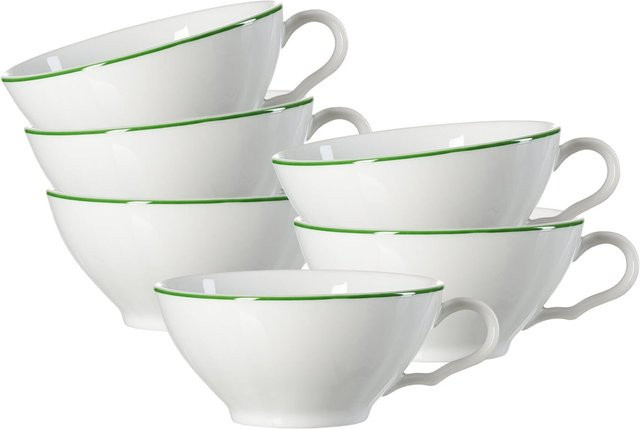 Ritzenhoff & Breker Teetassen Ostfriese aus Porzellan, Weiß, 6er Set, 100 ml - Bild 1