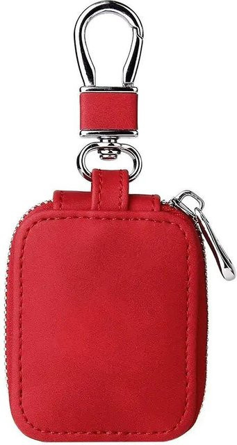 NATAWA Leder Schutzhülle für AirPods Pro 1 2 3 Retro Aufbewahrungstasche Rot - Bild 1
