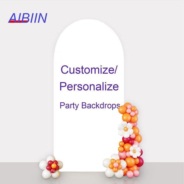 AIBIIN Elastische Spandex-Hussen für Hochzeitsbögen und runde Hintergrundständer zur Partydekoration - Bild 1