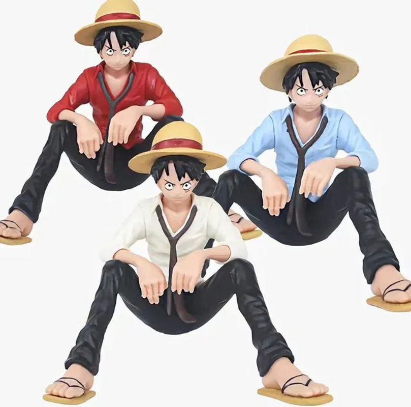 Bandai One Piece Anime Monkey D. Ruffy Figur aus Kunststoff, rot und mehrfarbig, Höhe: 10 cm - Bild 1