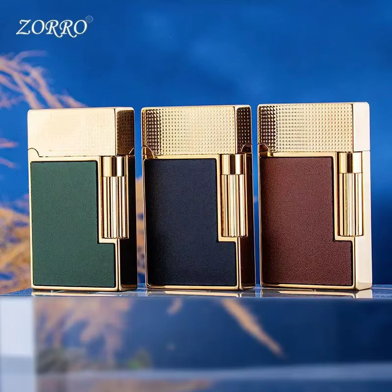 ZORRO Paris Stud Gold Leder Kerosin Feuerzeug für Herren - Bild 2