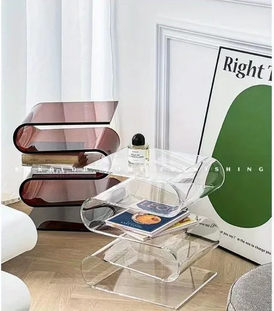 LIUSHADUOLA Transparentes Acryl Buchregal im Skandinavischen Design für dein Wohnzimmer - Bild 1