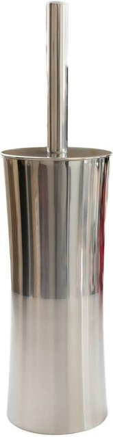 Bagnoxx Toilettenbürstenhalter aus Edelstahl mit Bürste und Abdeckung, Silber, Höhe: 25 cm, Durchmesser: 10 cm - Bild 1
