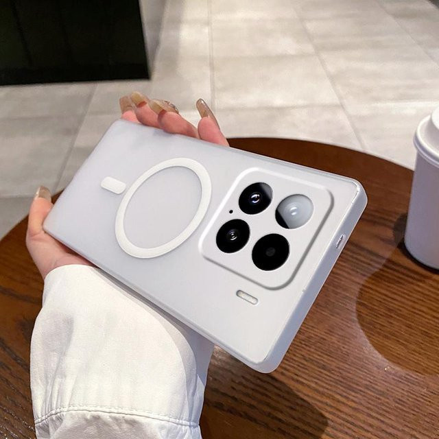 Magnetische Handyhülle für Xiaomi 15 Pro 5G mit kabellosem Laden und mattem Finish in Blau oder Weiß - Bild 1