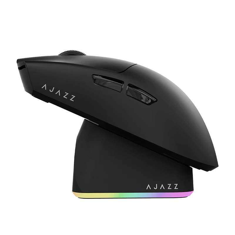 AJAZZ AJ139 V3 MC Kabellose Gaming-Maus mit magnetischer RGB-Ladestation, 24000 DPI, PAW3311, Bluetooth, Schwarz - Bild 4