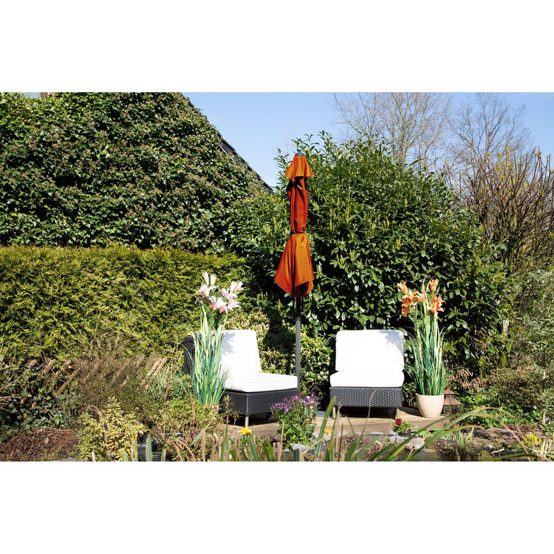 Greenday Ampel-Sonnenschirm aus Polyester in Braun - Bild 4