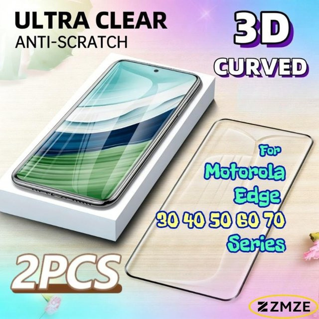 2 Stück HD-Schutzfolien aus gehärtetem Glas für Motorola Edge 40 50 60 Pro Fusion Ultra Weiß - Bild 1