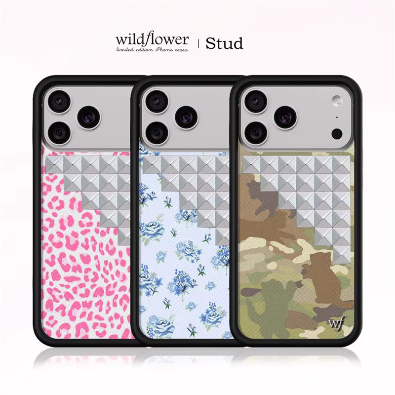 Wildflower Handyhülle Shiny Stud Leopard für iPhone 17 16 15 14 13 12 Pro Max in Multicolour mit stoßfester Rückseite - Bild 2