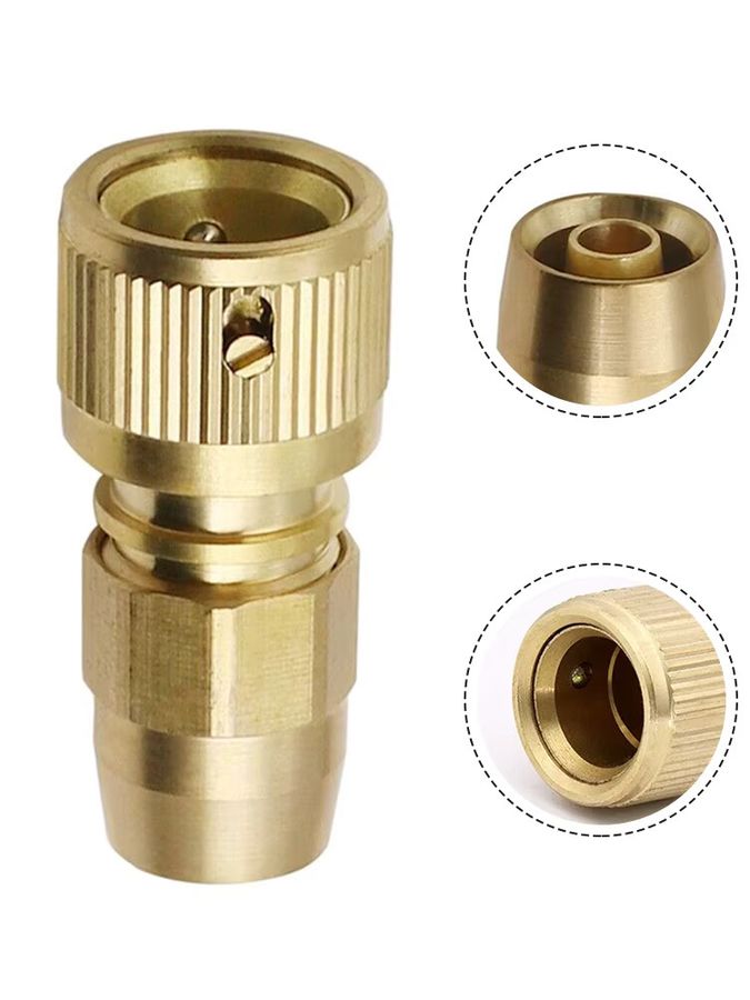 VIBRATITE Schnellstecker Adapter aus Kupfer für Gartenbewässerung und Schlauchreparatur - Bild 2