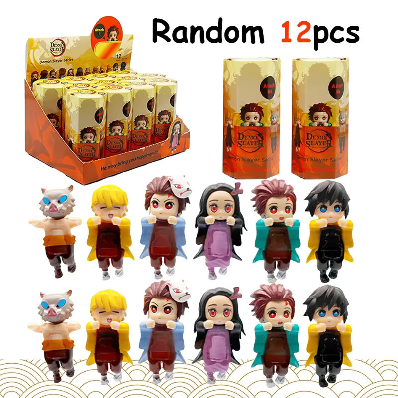 Bandai Demon Slayer Blind Box Set, Anime Cartoon Puppe, Bunt / Mehrfarbig - Bild 5