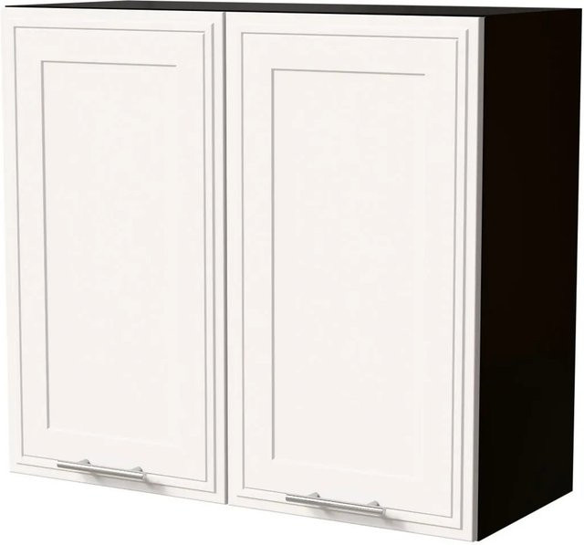 Feldmann-Wohnen Hängeschrank Salo in Kassettenoptik Schwarz und Weiß Matt, B/T/H: 80 x 32,5 x 72 cm - Bild 1