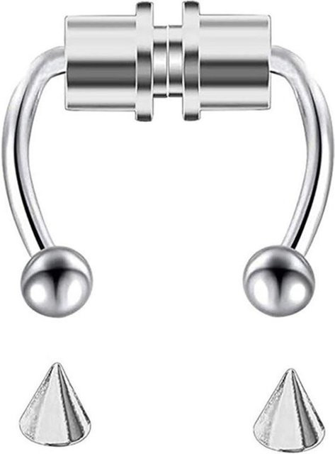 KaiTingu Nasenring, Magnetisch, Edelstahl, Silber, Damen - Bild 1