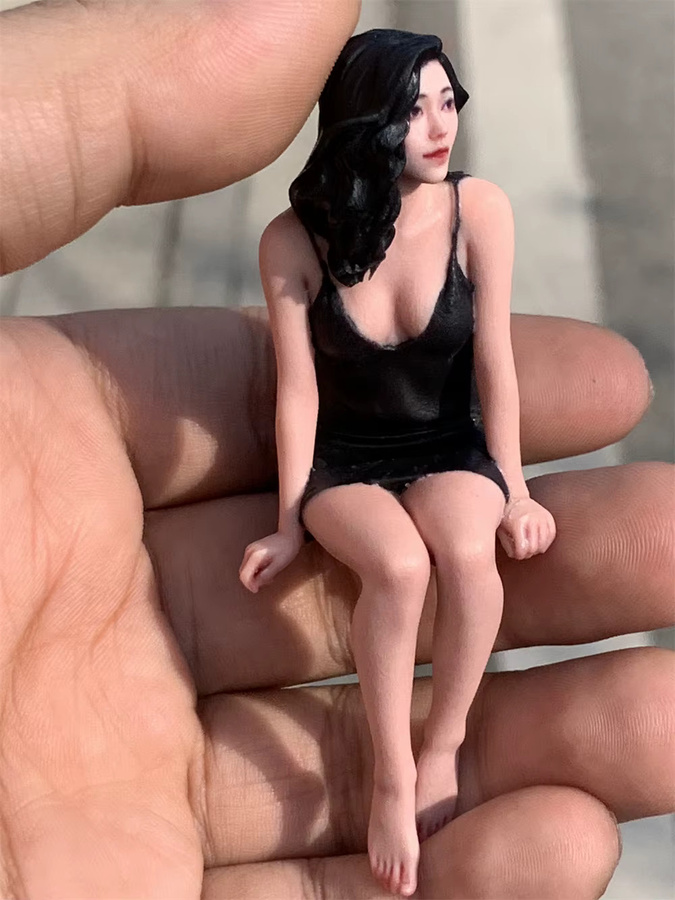 MAK Frau Modell Miniatur, Schwarz, Einzelfigur, Kunststoff - Bild 2