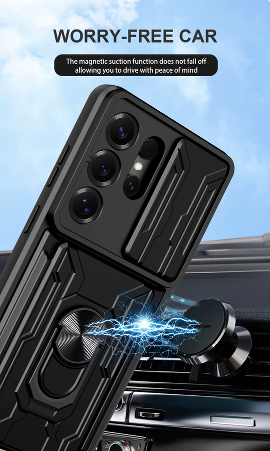 szHAIyu Heavy Duty Armor Case mit Kartenhalter Slot für Samsung Galaxy S25 S26 Ultra S24 S23 S22 Plus A57 A37 A07 A16 A26 A36 A56 A55 in Schwarz und Grün - Bild 4